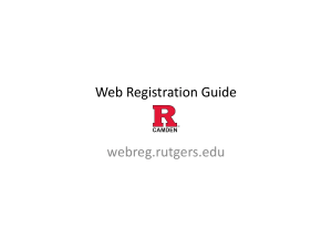 Web Registration Guide - Office of Academic Advising