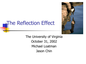 The Reflection Effect - Faculty Virginia