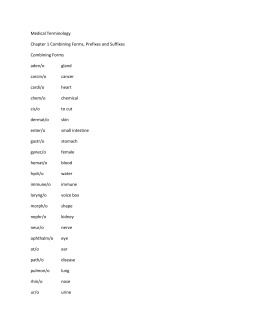 chapter two using the list below construct 20 words by combining combining form meaning nucleus
