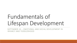Emotional and Social Development in Infancy and