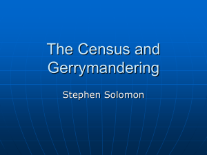 The Census and Gerrymandering, Stephen Solomon