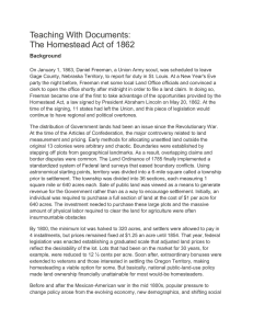 article on homestead act