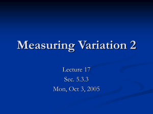 Lecture 17 - Measuring Variation 2