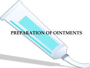 prepration of ointments