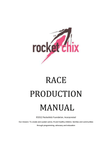 RChix I Race Manual - Rocketkidz Foundation, Incorporated