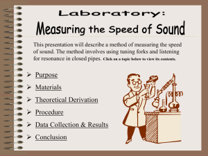 measuring the speed of sound