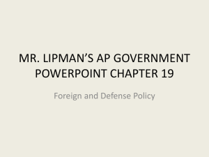 MR. LIPMAN'S AP GOVERNMENT POWERPOINT CHAPTER 19