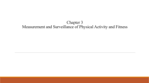 Chapter 3 Measurement and Surveillance of Physical Activity and