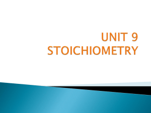 stoichiometry - astchemistry