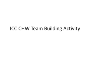 ICC CHW Team Building Activity