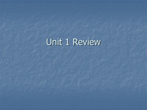 Unit 1 Review ppt