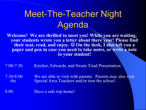 Meet the Teacher Presentation 2015