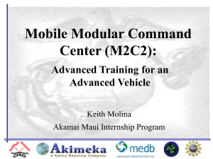 Mobile Modular Command Center (M2C2)