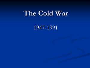 The Cold War - Greenwood School District 50