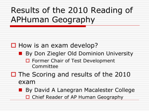 HOW IS AN AP HUMAN GEOGRAPHY EXAM PUT TOGETHER?