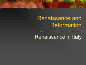 Renaissance and Reformation - Windsor C