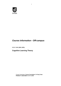 Course statement - University of South Australia