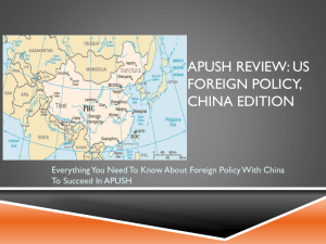APUSH Review: US Foreign Policy, China Edition