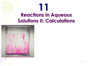 Chapter 11 Reaction in Aqueous II: Calculation