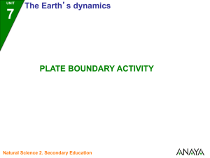 Lithospheric plates move Natural Science 2. Secondary Education