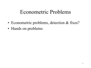 Econometric Problems