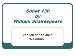 Sonet 130 by William Shakespeare