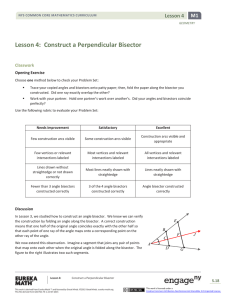 Lesson 4: Construct a Perpendicular Bisector