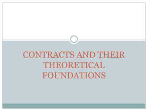 contracts and their theoretical foundations