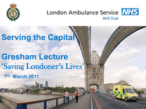PowerPoint presentation for "Saving Londoners' Lives"