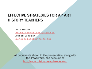 Effective Strategies for AP Art History Teachers