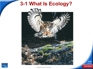 3-1 What Is Ecology?