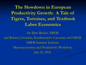 Why Did Europe's Productivity Growth Catch