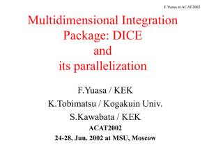 Parallelization of the Multidimensional Package: DICE