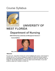 Course Syllabus - University of West Florida