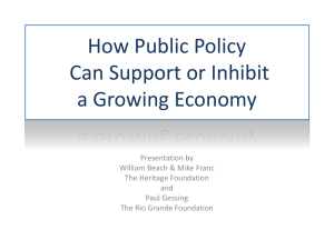 How Public Policy Can Support a Growing Economy