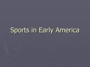 Sports in Early America