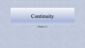 Chapter 2.3: Continuity