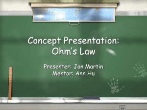 Concept Presentation: Ohm's Law