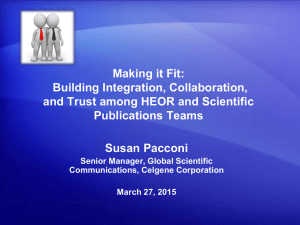 Susan Pacconi - HealthEconomics.Com