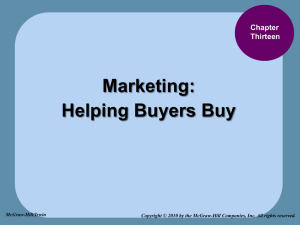 Chap 13a_Marketing - Helping Buyers Buy