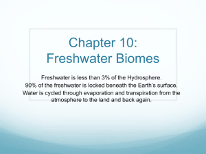 Chapter 10: Freshwater Biomes