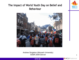 The impact of World Youth Day on belief and behaviour