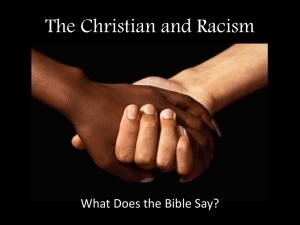 The Christian and Racism