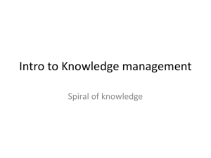 Intro to Knowledge management