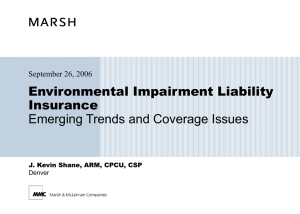 Environmental Impairment Liability Insurance Emerging Trends and