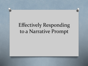 Effectively Responding to a Narrative Prompt