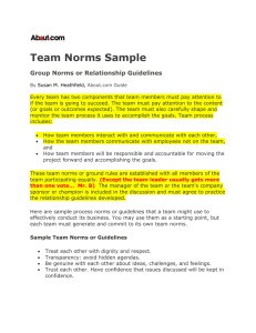 Sample Team Norms or Guidelines