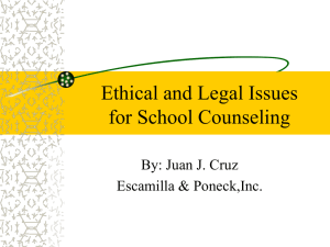 Legal Training for Counselors