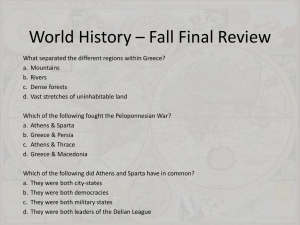 World History * Fall Final Review