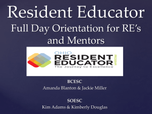 for RE's and Mentors - Southern Ohio Educational Service Center